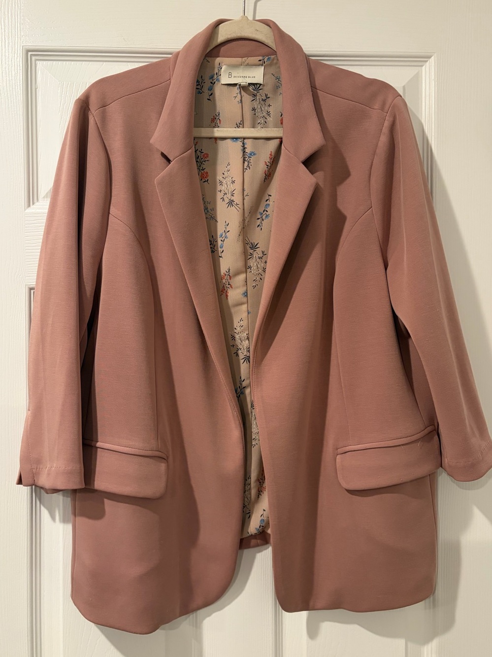 Skies Are Blue Dusty Rose Open-Front Blazer